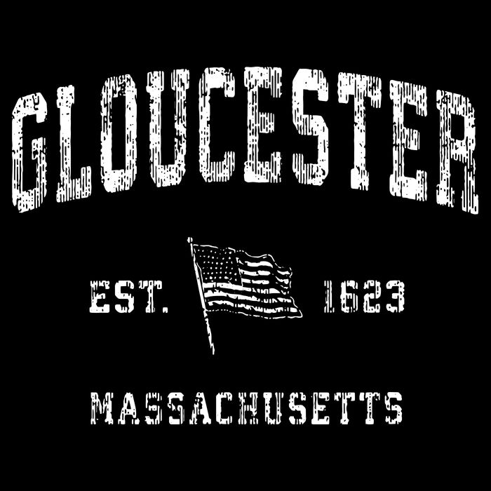 Gloucester Massachusetts Ma Vintage Us Flag T-Shirt
