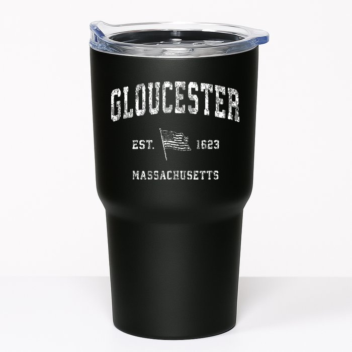 Gloucester Massachusetts Ma Vintage Us Flag Tumbler