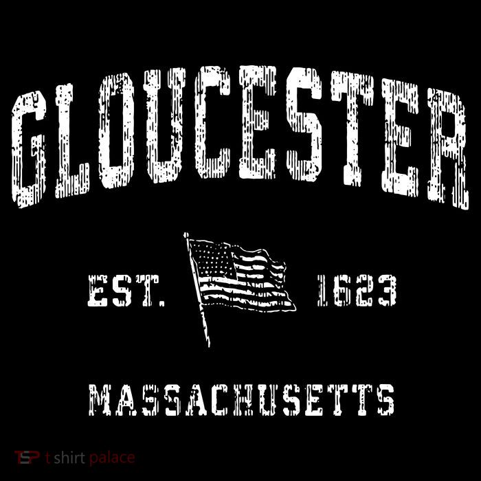 Gloucester Massachusetts Ma Vintage Us Flag Poster