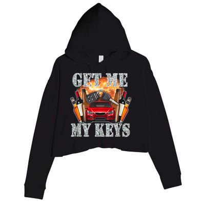 Get Me My Keys Crop Fleece Hoodie