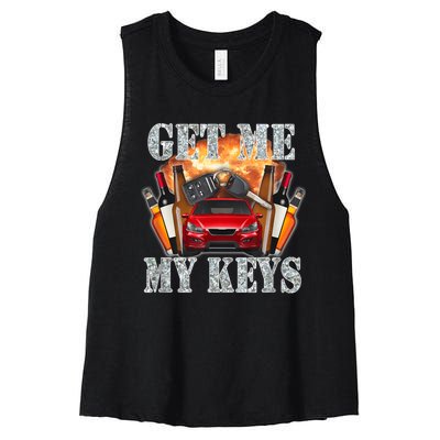 Get Me My Keys Women's Racerback Cropped Tank