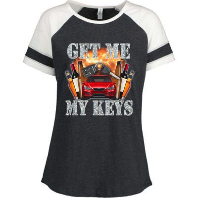 Get Me My Keys Enza Ladies Jersey Colorblock Tee