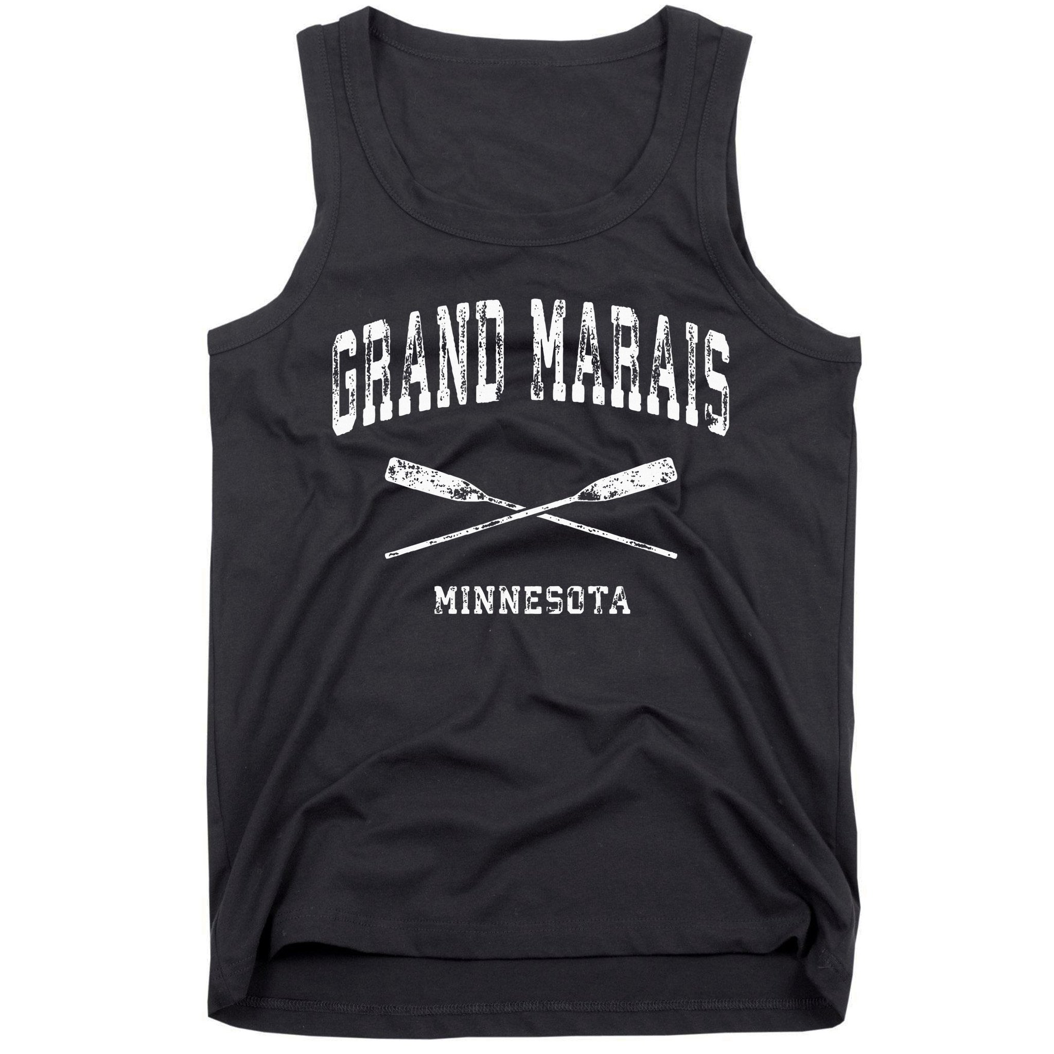 Grand Marais Minnesota Vintage Nautical Crossed Oars Tank Top