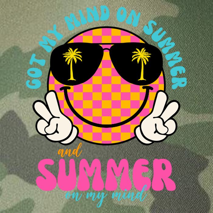Got My Mind On Summer And Summer On My Mind Peace Smile Legacy Tie Dye Trucker Hat