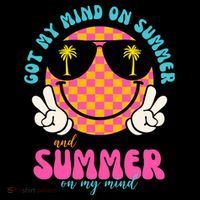 Got My Mind On Summer And Summer On My Mind Peace Smile City Backpack