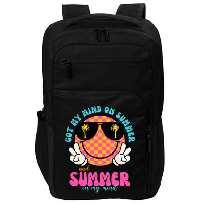 Got My Mind On Summer And Summer On My Mind Peace Smile Impact Tech Backpack