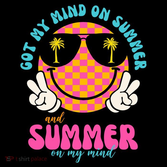 Got My Mind On Summer And Summer On My Mind Peace Smile Sustainable Knit Beanie