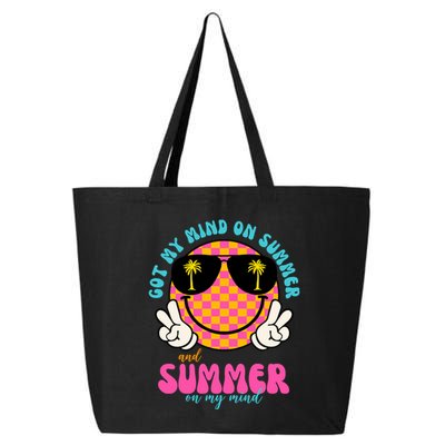 Got My Mind On Summer And Summer On My Mind Peace Smile 25L Jumbo Tote