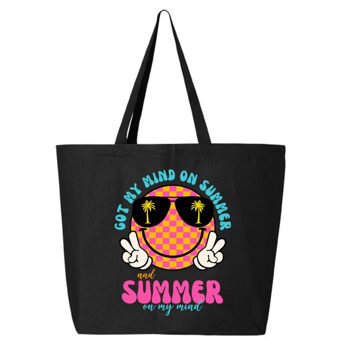 Got My Mind On Summer And Summer On My Mind Peace Smile 25L Jumbo Tote