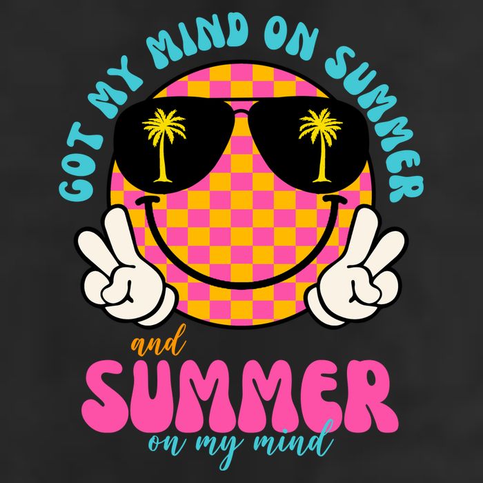 Got My Mind On Summer And Summer On My Mind Peace Smile 25L Jumbo Tote