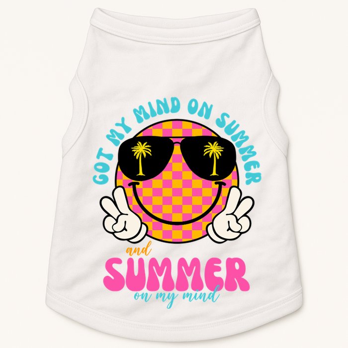 Got My Mind On Summer And Summer On My Mind Peace Smile Doggie Tank