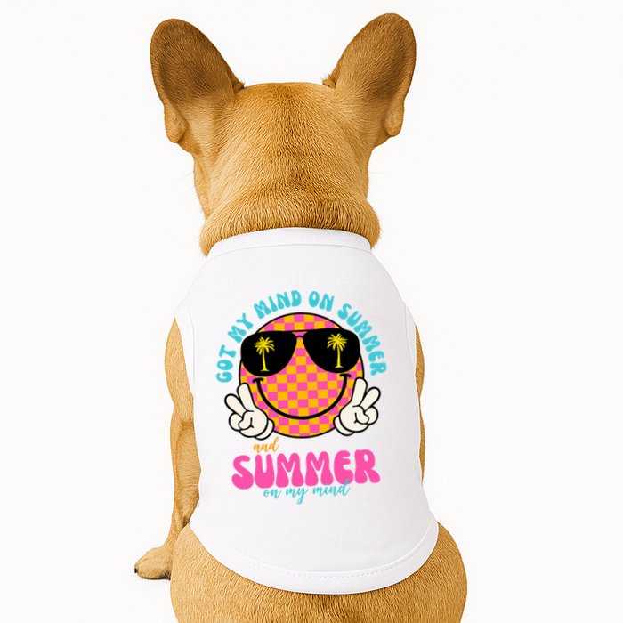 Got My Mind On Summer And Summer On My Mind Peace Smile Doggie Tank