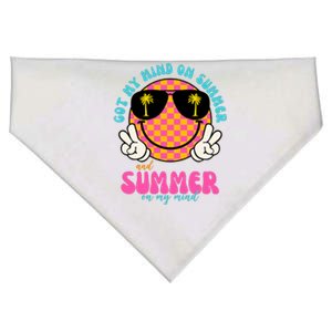 Got My Mind On Summer And Summer On My Mind Peace Smile USA-Made Doggie Bandana