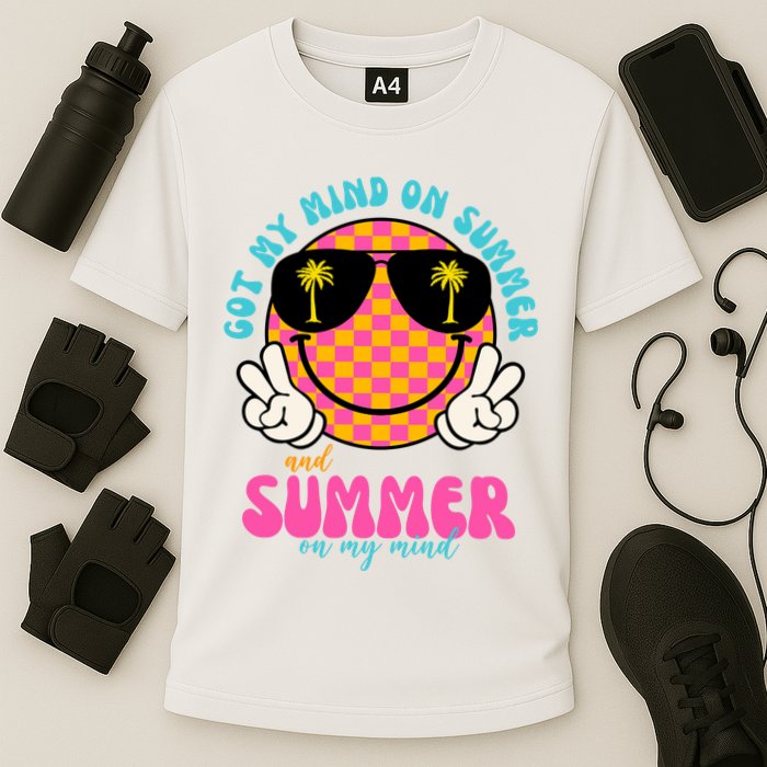 Got My Mind On Summer And Summer On My Mind Peace Smile Performance Shirt