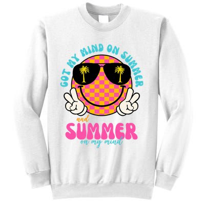 Got My Mind On Summer And Summer On My Mind Peace Smile Sweatshirt