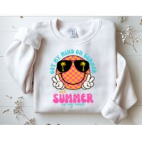 Got My Mind On Summer And Summer On My Mind Peace Smile Sweatshirt