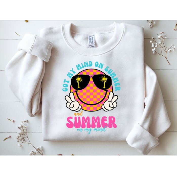 Got My Mind On Summer And Summer On My Mind Peace Smile Sweatshirt