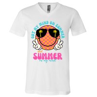 Got My Mind On Summer And Summer On My Mind Peace Smile V-Neck T-Shirt