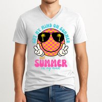 Got My Mind On Summer And Summer On My Mind Peace Smile V-Neck T-Shirt