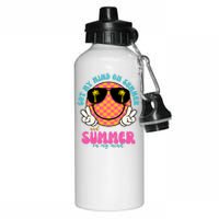 Got My Mind On Summer And Summer On My Mind Peace Smile Aluminum Water Bottle