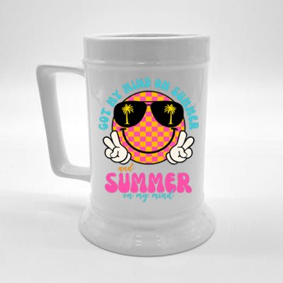 Got My Mind On Summer And Summer On My Mind Peace Smile Beer Stein