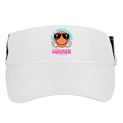 Got My Mind On Summer And Summer On My Mind Peace Smile Adult Drive Performance Visor