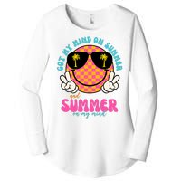 Got My Mind On Summer And Summer On My Mind Peace Smile Women's Perfect Tri Tunic Long Sleeve Shirt