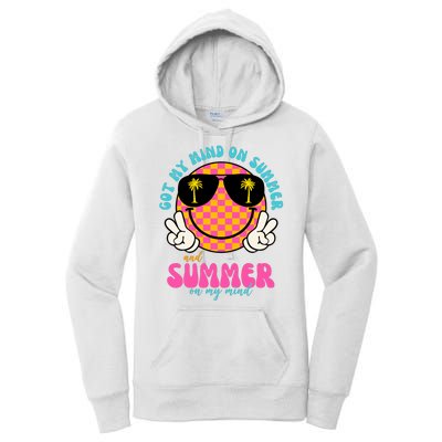 Got My Mind On Summer And Summer On My Mind Peace Smile Women's Pullover Hoodie