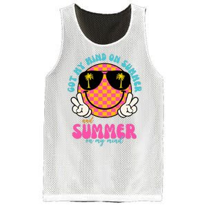 Got My Mind On Summer And Summer On My Mind Peace Smile Mesh Reversible Basketball Jersey Tank