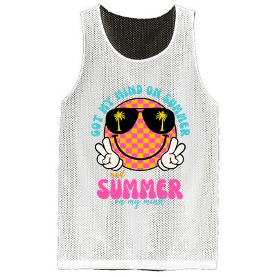 Got My Mind On Summer And Summer On My Mind Peace Smile Mesh Reversible Basketball Jersey Tank