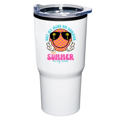 Got My Mind On Summer And Summer On My Mind Peace Smile Tumbler