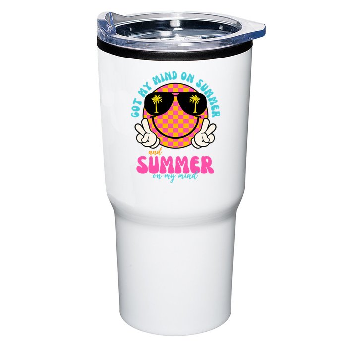 Got My Mind On Summer And Summer On My Mind Peace Smile Tumbler