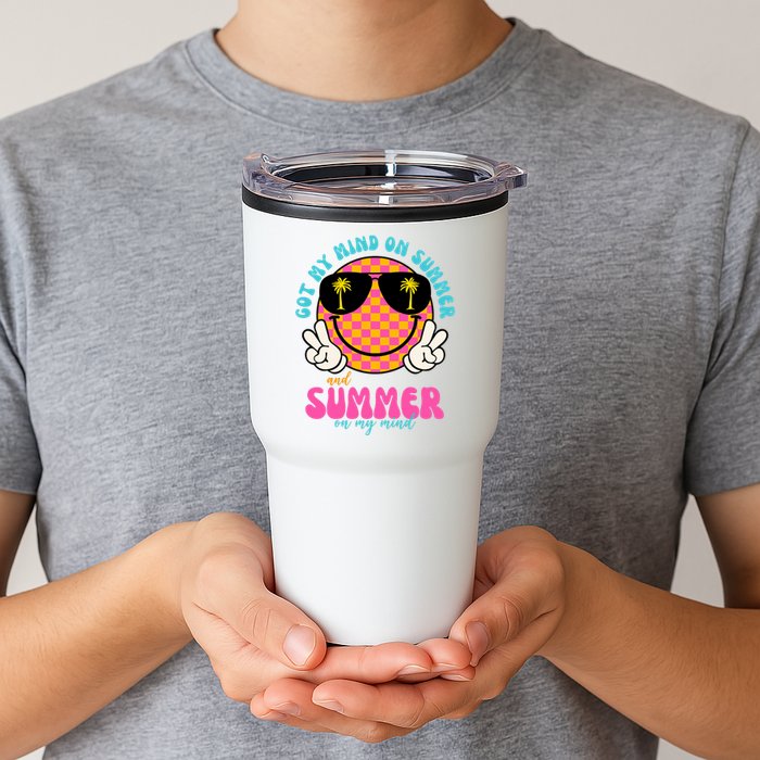 Got My Mind On Summer And Summer On My Mind Peace Smile Tumbler