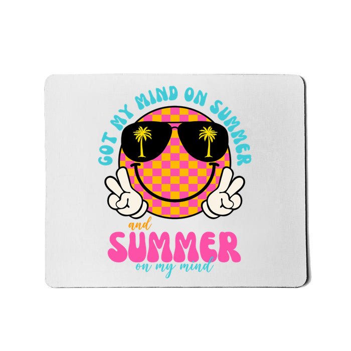 Got My Mind On Summer And Summer On My Mind Peace Smile Mousepad