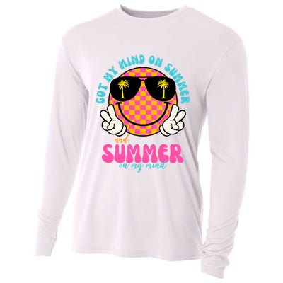 Got My Mind On Summer And Summer On My Mind Peace Smile Cooling Performance Long Sleeve Crew
