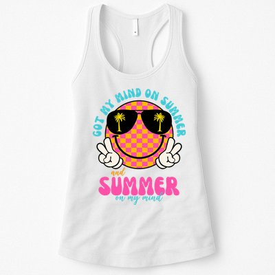 Got My Mind On Summer And Summer On My Mind Peace Smile Womens Tank Top