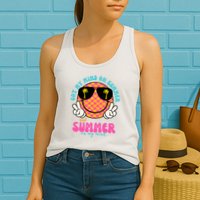 Got My Mind On Summer And Summer On My Mind Peace Smile Womens Tank Top