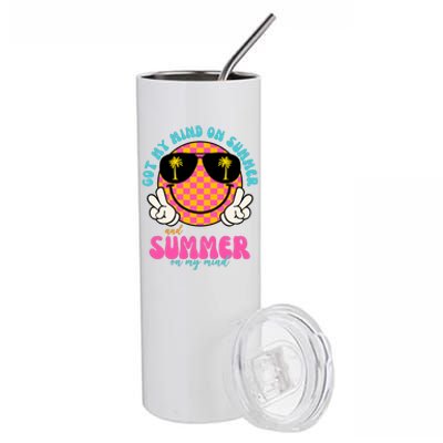 Got My Mind On Summer And Summer On My Mind Peace Smile Stainless Steel Tumbler