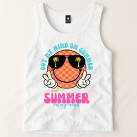 Got My Mind On Summer And Summer On My Mind Peace Smile Tank Top