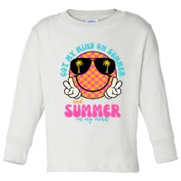 Got My Mind On Summer And Summer On My Mind Peace Smile Toddler Long Sleeve Shirt