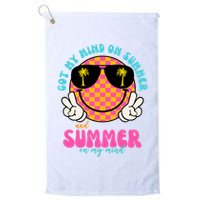 Got My Mind On Summer And Summer On My Mind Peace Smile Golf Towel