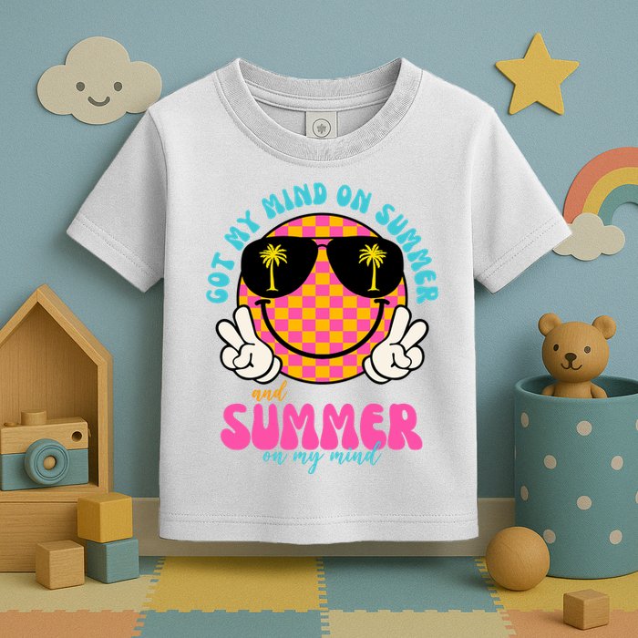 Got My Mind On Summer And Summer On My Mind Peace Smile Toddler T-Shirt