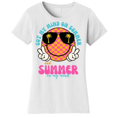 Got My Mind On Summer And Summer On My Mind Peace Smile Women's T-Shirt