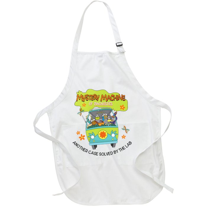 Groovy Mystery Machine Of Diagnostics Lab Tech Lab Week 2025 Full-Length Apron With Pockets