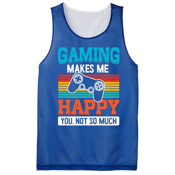 Gaming Makes Me Happy You Not Too Much Gift Mesh Reversible Basketball Jersey Tank