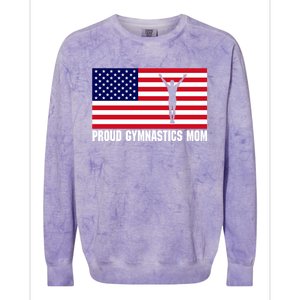 Gymnastics Mom (Male Gymnast And Usa Flag) Meaningful Gift Colorblast Crewneck Sweatshirt