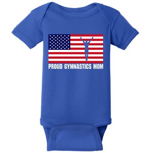 Gymnastics Mom (Male Gymnast And Usa Flag) Meaningful Gift Baby Bodysuit