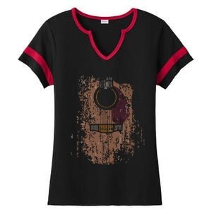 Guitar Music Musician Guitarist Distressed Acoustic Ladies Halftime Notch Neck Tee