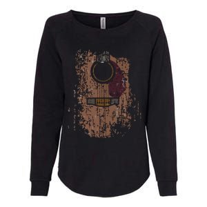 Guitar Music Musician Guitarist Distressed Acoustic Womens California Wash Sweatshirt