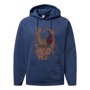 Guitar Music Musician Guitarist Distressed Acoustic Performance Fleece Hoodie